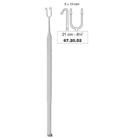 COTTLE NEIVERT RETRACTOR, 8 1/4″ (21 CM), DOUBLE BLUNT HOOKS, DOUBLE ENDED, WITH NEEDLE GUIDE