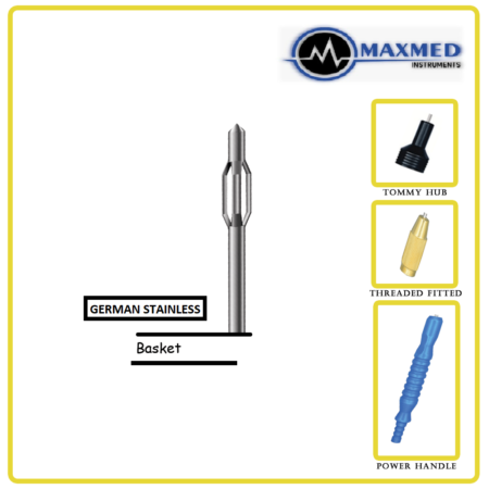 Three Port Basket Suction Cannula with Fixed Handle
