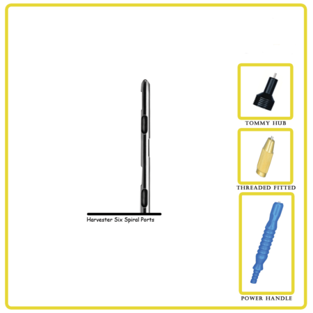 Harvester Six Spiral Port Cannula With Fixed Handle