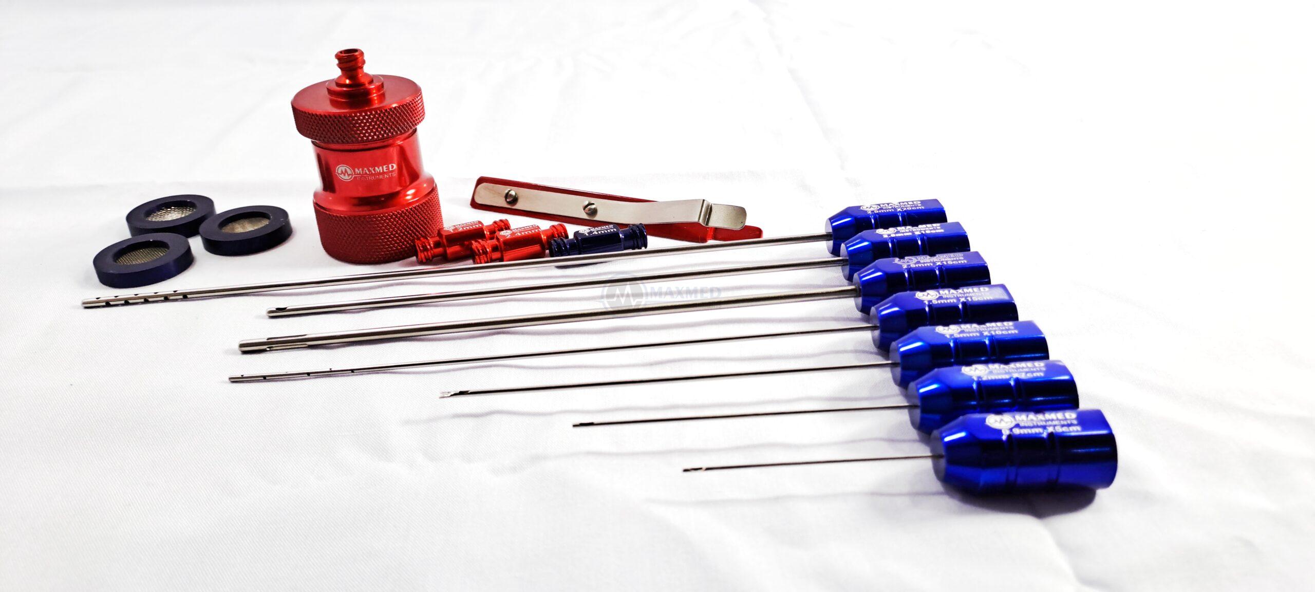 Micro liposuction Cannula Set, with nano fat Transfer Set